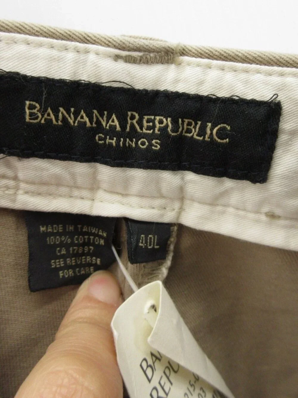 VINTAGE Banana Republic Pants 40 L Khaki Classic Rider Slim 40X34 NEW
